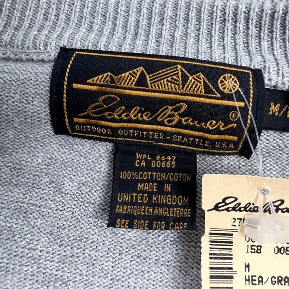Vintage Eddie Bauer Sweater Adult Medium Gray Long Sleeve Casual Outdoor Men's - Picture 9 of 16